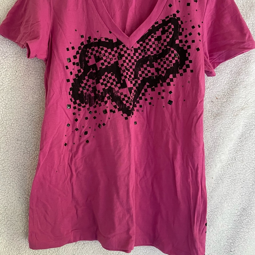 Womens pink Fox Racing top